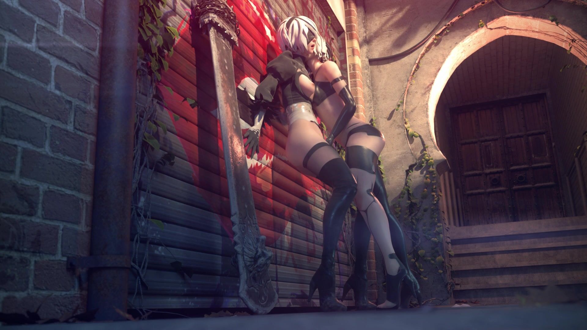 A2 Publicly Fingerbangs 2B Against The Wall