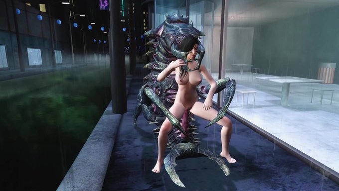 Tifa Lockhart Gets Roughly Impregnated By A Giant Insect In A Gameplay