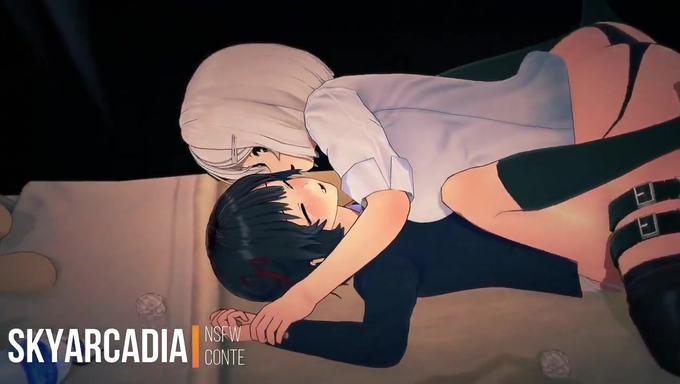 Black Haired Girl Squirts While Being Nailed By A Futanari