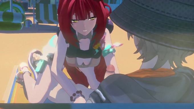 Yuzuha Ukinami Blows Wise's Cock On The Beach Before Riding Him