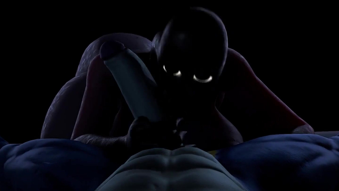 The Intruder Uses Its Flexible Neck To Play With A Cock