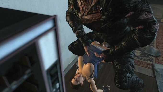 Jill Valentine Gets Caught And Penetrated By Nemesis' Big Cock