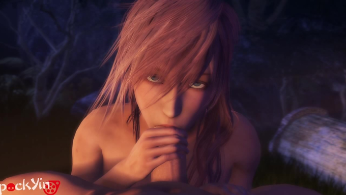 Lightning's Chill Night Turns Into A Hot Outdoor Creampie