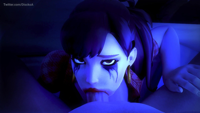 D.Va Gets Her Mouth Roughly Fucked By A Big Cock