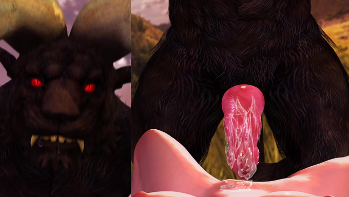 Zodd Claims A Pussy With His Demon Cock