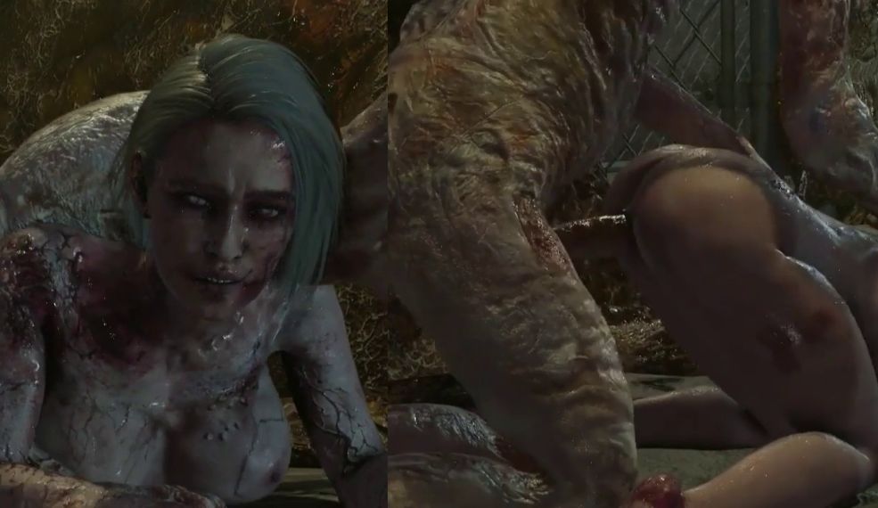 Infected Jill Valentine Gets Filmed While Getting Pounded By A Monster Zombie