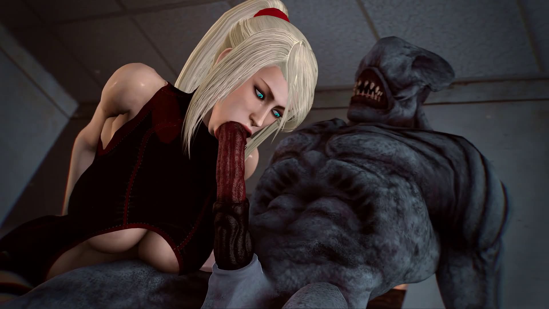 Samus Aran Encounters A Monster During Her Mission And Gets Rammed