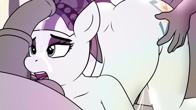 Rarity Happily Joins A Threesome Creampie Session