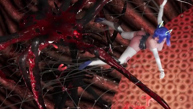Busty Ulala Gets Her Tiny Holes Brutally Penetrated By A Giant Spider