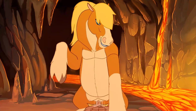Succubus Horse Girl Bounces On A Big Cock In The Depths Of Hell