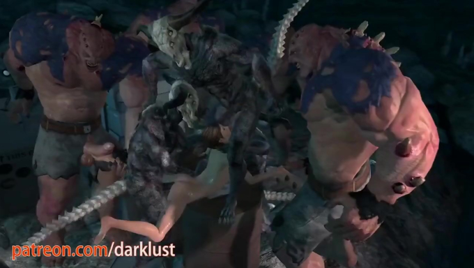 Lara Croft Endures A Brutal Gangbang From Multiple Monsters