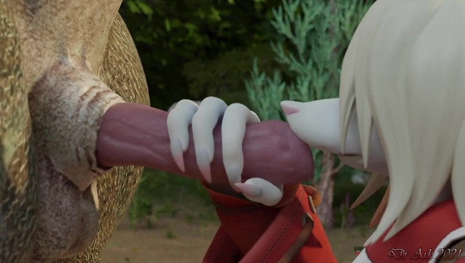 Freya Crescent Gets Her Mouth Fucked And Filled By A Horny Dragon