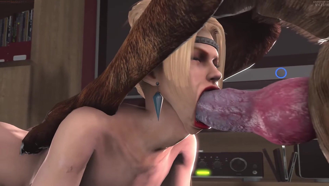 Rachel Gets Mouthfucked By Her Dog On All Fours
