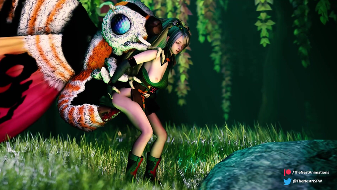 Yinping Guan Gets Impregnated By Mothra In The Forest