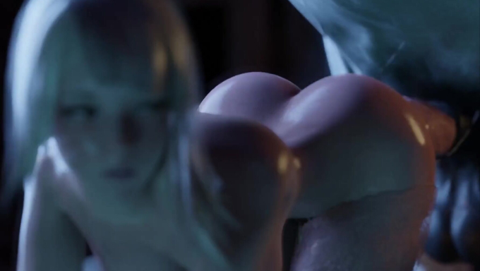 Samus Aran Gets Pounded Roughly By A Huge Horse In A Dark Area