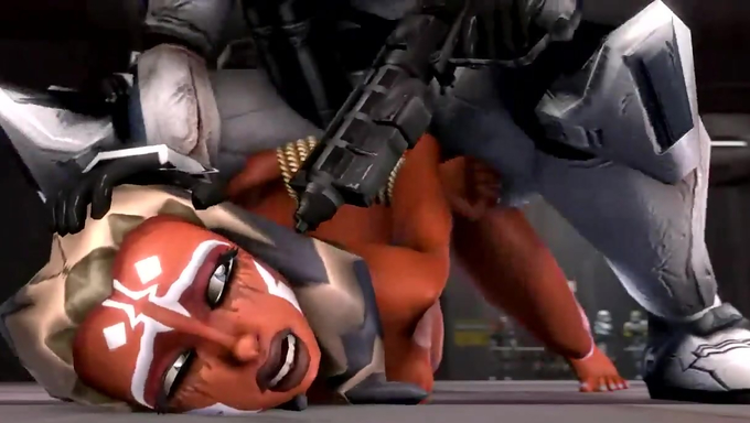 Ahsoka Tano Gets Doggy Styled And Titjobbed While Deepthroating Another Cock On The Table