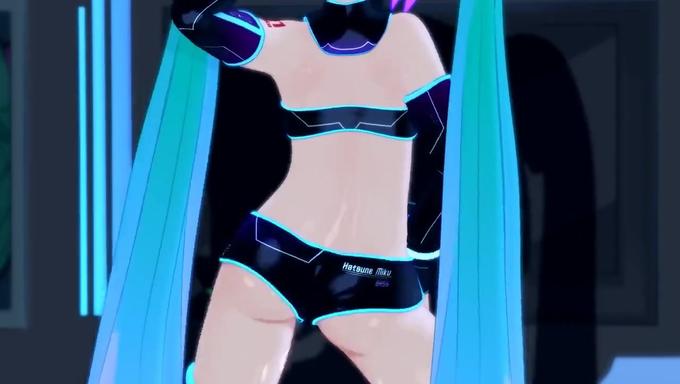 Futa Cybra's Big Cock Gets Sucked And Cums Inside Mika Hatsune's Mouth
