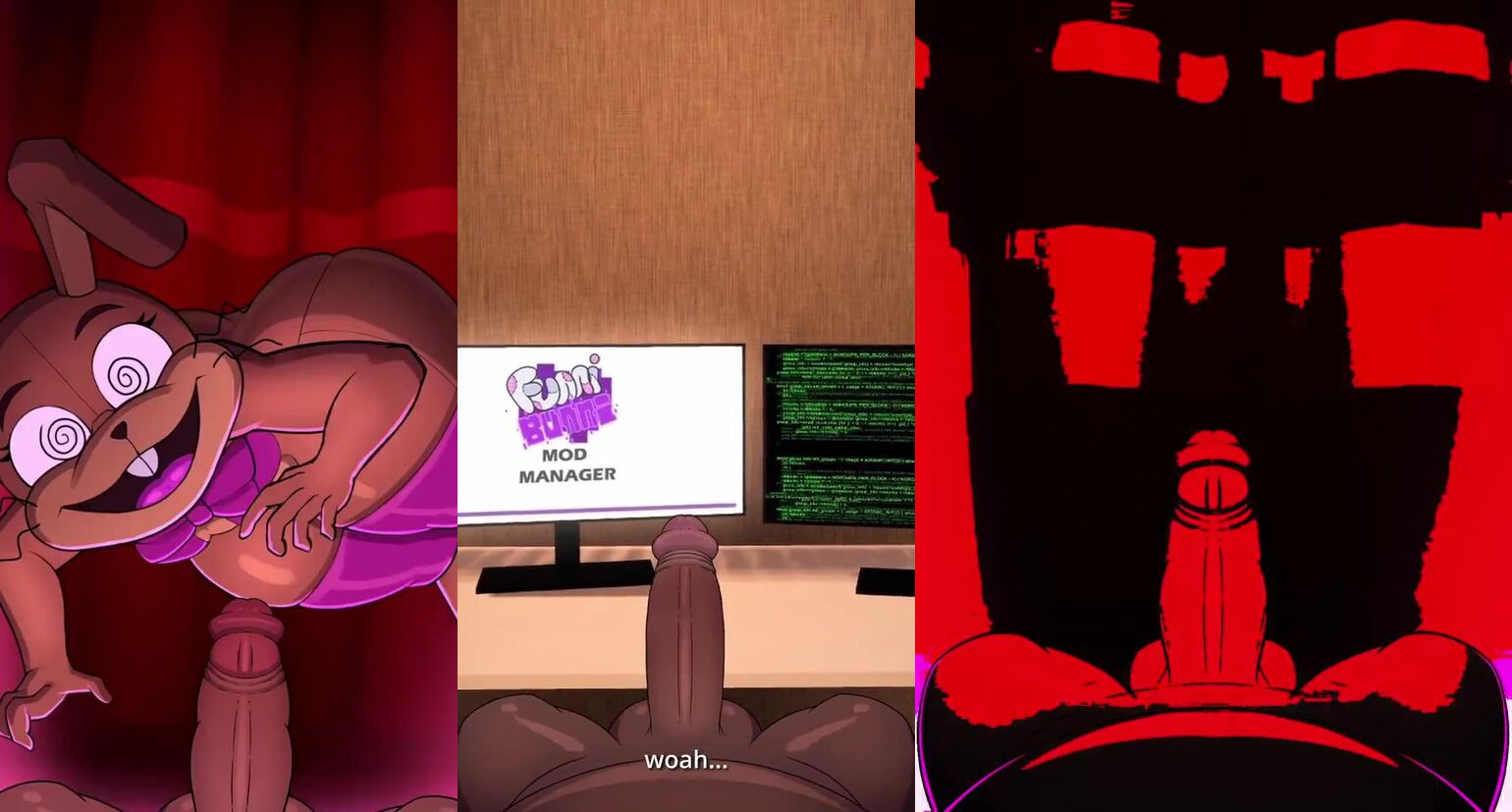 Thick Ass Glitchtrap Quickly Rides A Huge Cock For Fun