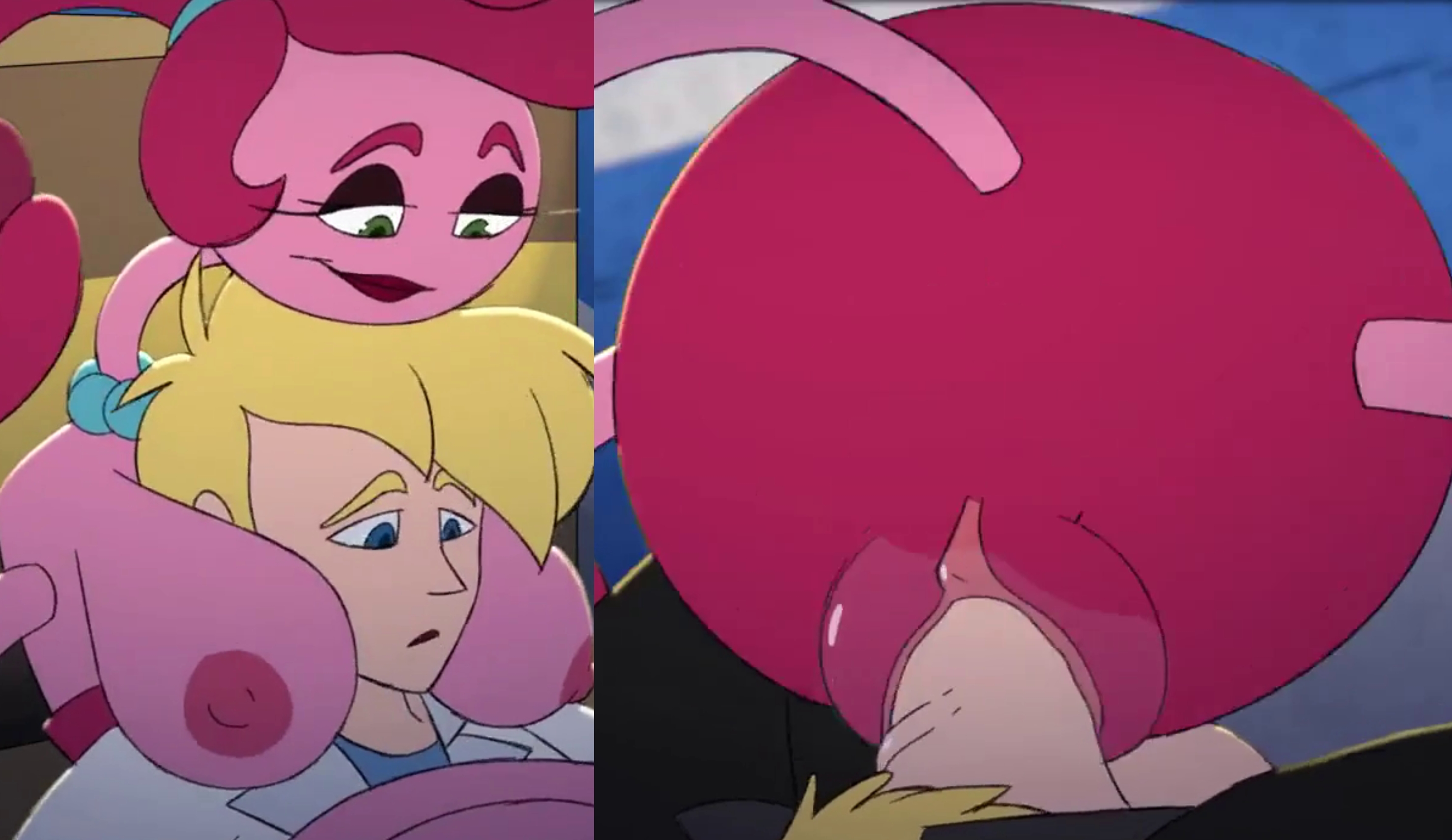 Mommy Long Legs Mounts A Big Human Cock While Coiling Her Limbs Around Him