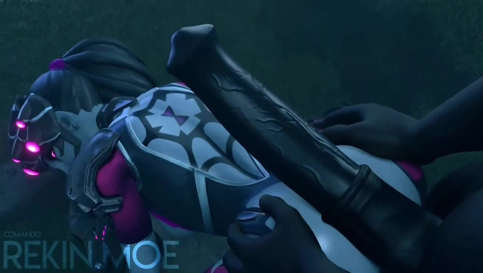 Thick Ass Widowmaker Takes Hard Backshots From A Massive Horse Cock