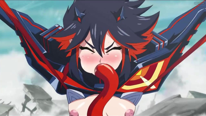 Ryūko Matoi And Satsuki Kiryuin Gets Restrained And Impregnated By A Tentacled Monster