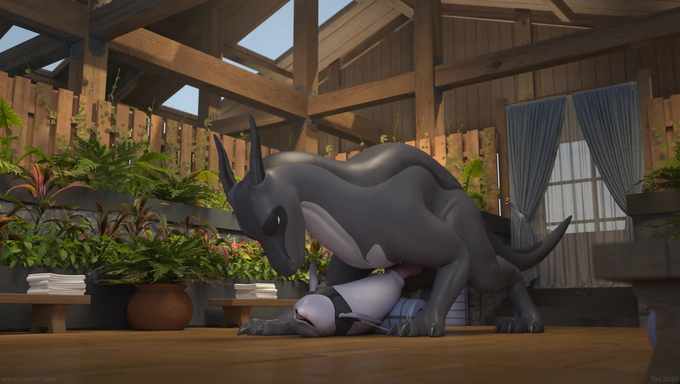 Horny Dragon Can't Take It Anymore And Fucks A Dolphin Pussy