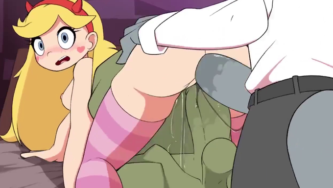 Star Butterfly Gets Double Penetrated By Two Monster Cocks