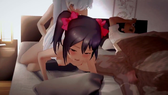 Nico Yazawa Gets Creampied By Futa Weiss Schnee While Her BF Is Sleeping