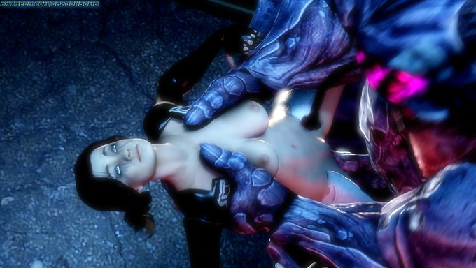 Miranda Lawson Gets Brutally Impregnated By A Giant Monster