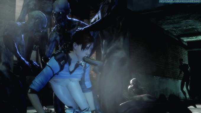 Poor Police Woman Gets Horrifically Gangbanged By Horny Zombies