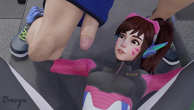 D.Va’s Daily Workout Turns Into A Hard Pounding Session
