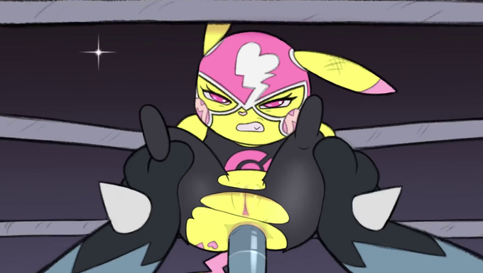 Pikachu Gets Her Asshole Roughly Ravaged By Lucario In The Ring
