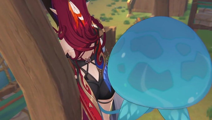 Chasca Gets Sneakily Creampied By A Tentacled Monster In A Public Shop