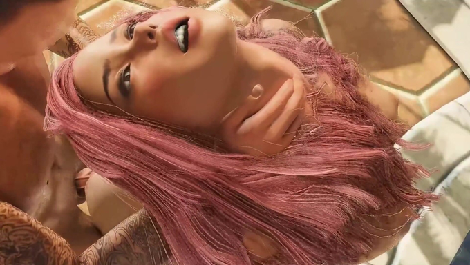 Busty Lady Has Sex By The Poolside