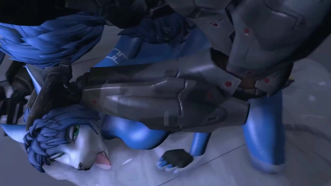 Mechanical Robot Brutally Penetrates A Wolf Girl's Tight Pussy