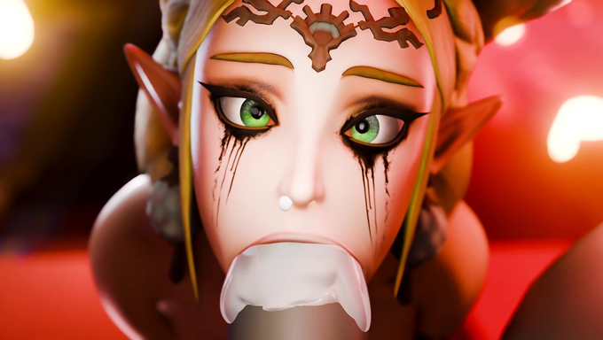 Princess Zelda Submits To Ganondorf And Receives A Huge Cumshot