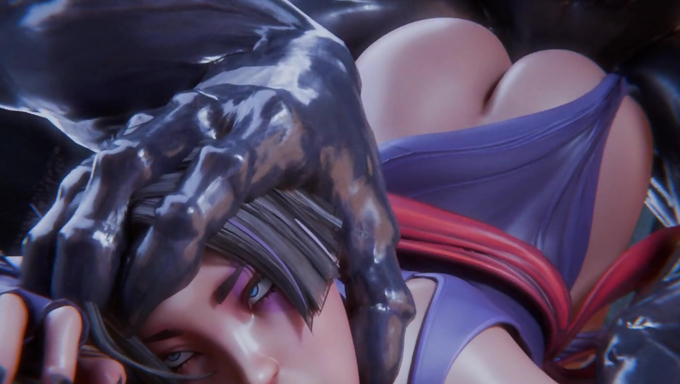 Psylocke Gets Horrifically Pounded By Venom's Symbiote Cock