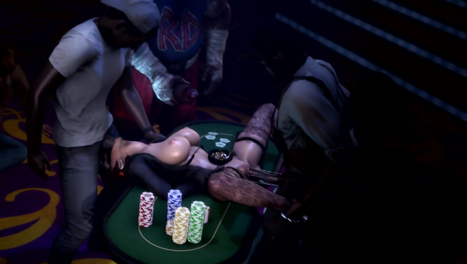 Lei Fang Endures A Rough Gangbang As Payment For Her Ugly Friend’s Casino Debts