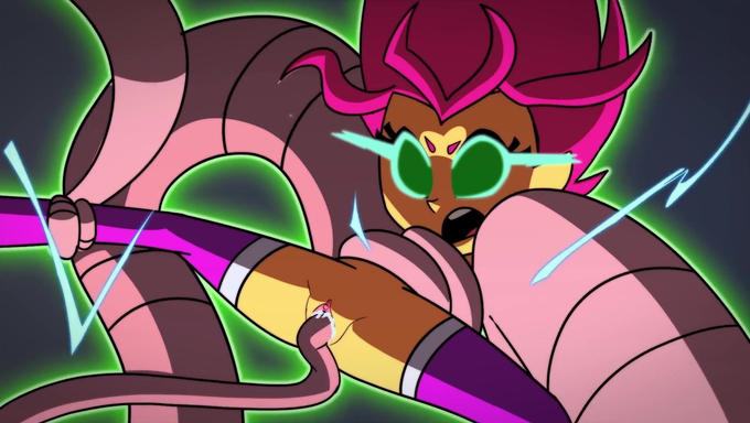 Starfire Gets Overpowered And Creampied By A Tentacled Monster In Battle