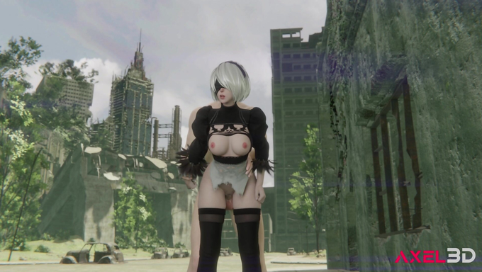 Natural Titted 2B Takes Rough Outdoor Backshots Followed By A Massive Facial