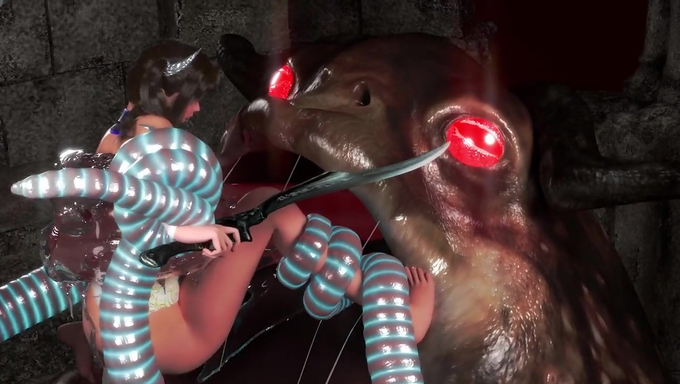Moca Gets Penetrated By A Frog Monster After Being Defeated