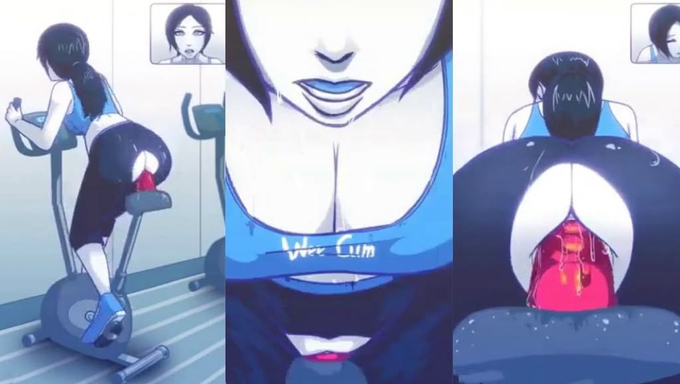 Wii Fit Trainer Rides A Dildo While Working Out