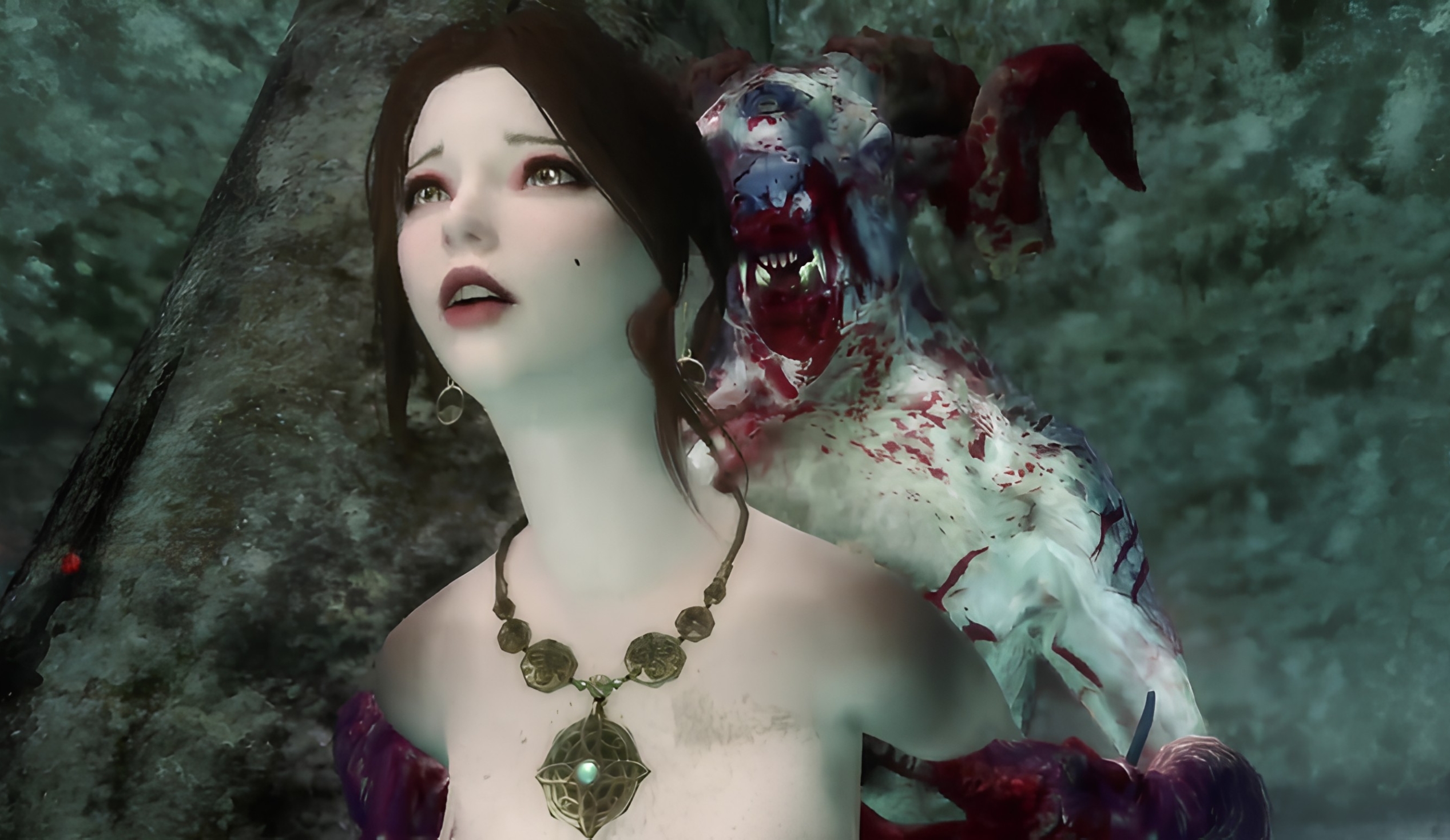 Eveline Encounters Multiple Monsters And Gets Her Pussy Smashed