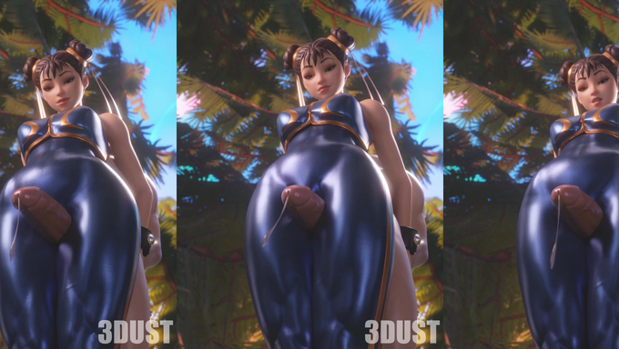 Chun-Li Thighjobs A Thick Cock In The Forest