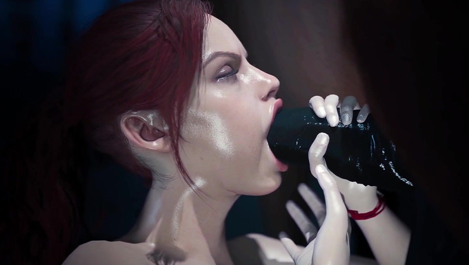 Claire Redfield Enjoys Sucking A Horse’s Stud In A Dark Stable