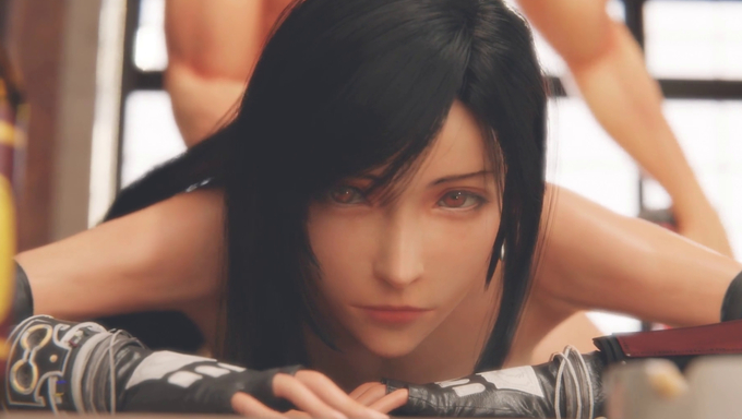Tifa Lockhart Gets Pinned Down And Fucked In Doggy Style On The Table