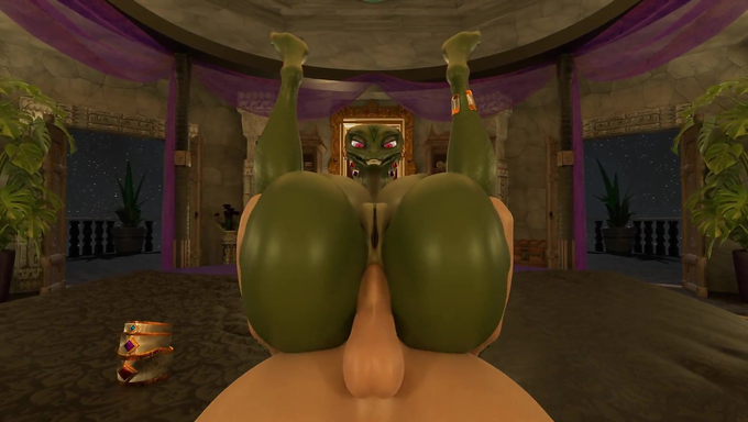 Horny Cobra Girl Gets Her Ass Destroyed By A Human Cock