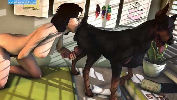 Elizabeth Comstock Masturbates While Licking A Dog’s Asshole And Stroking Its Cock