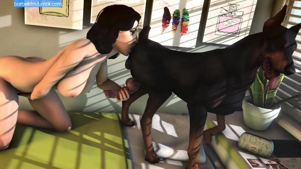 Elizabeth Comstock Masturbates While Licking A Dog’s Asshole And Stroking Its Cock