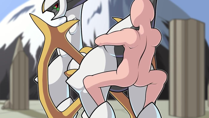 Female Arceus Gets Her Cunt Fucked And Filled By A Horny Mortal